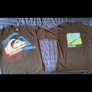 NWOT (2) Boys Quiksilver TShirts Size M